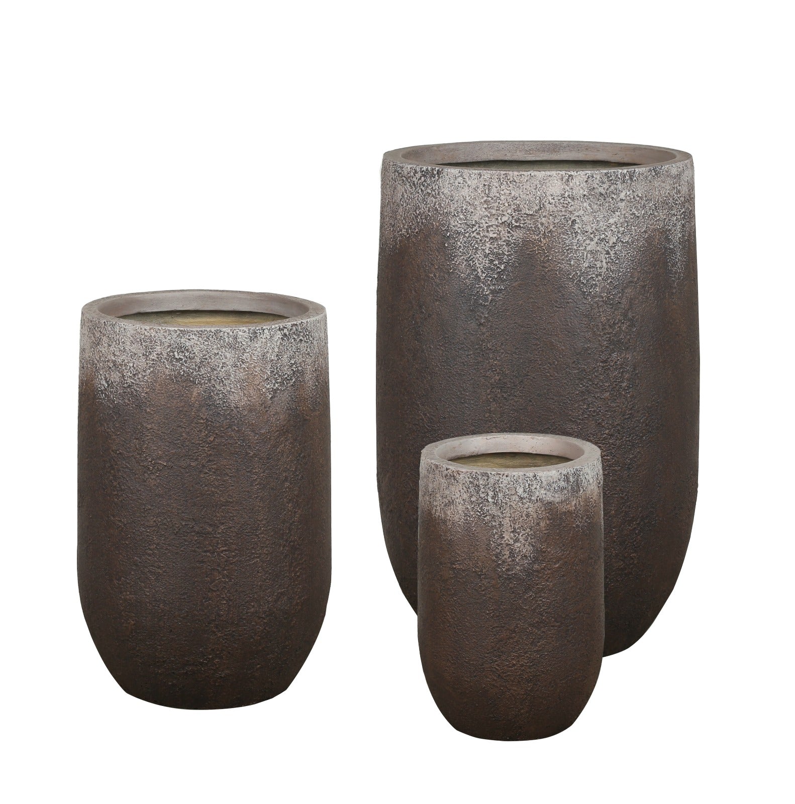 Fiber Clay Tall Pot - Faded Brown - Plant Studio LLC